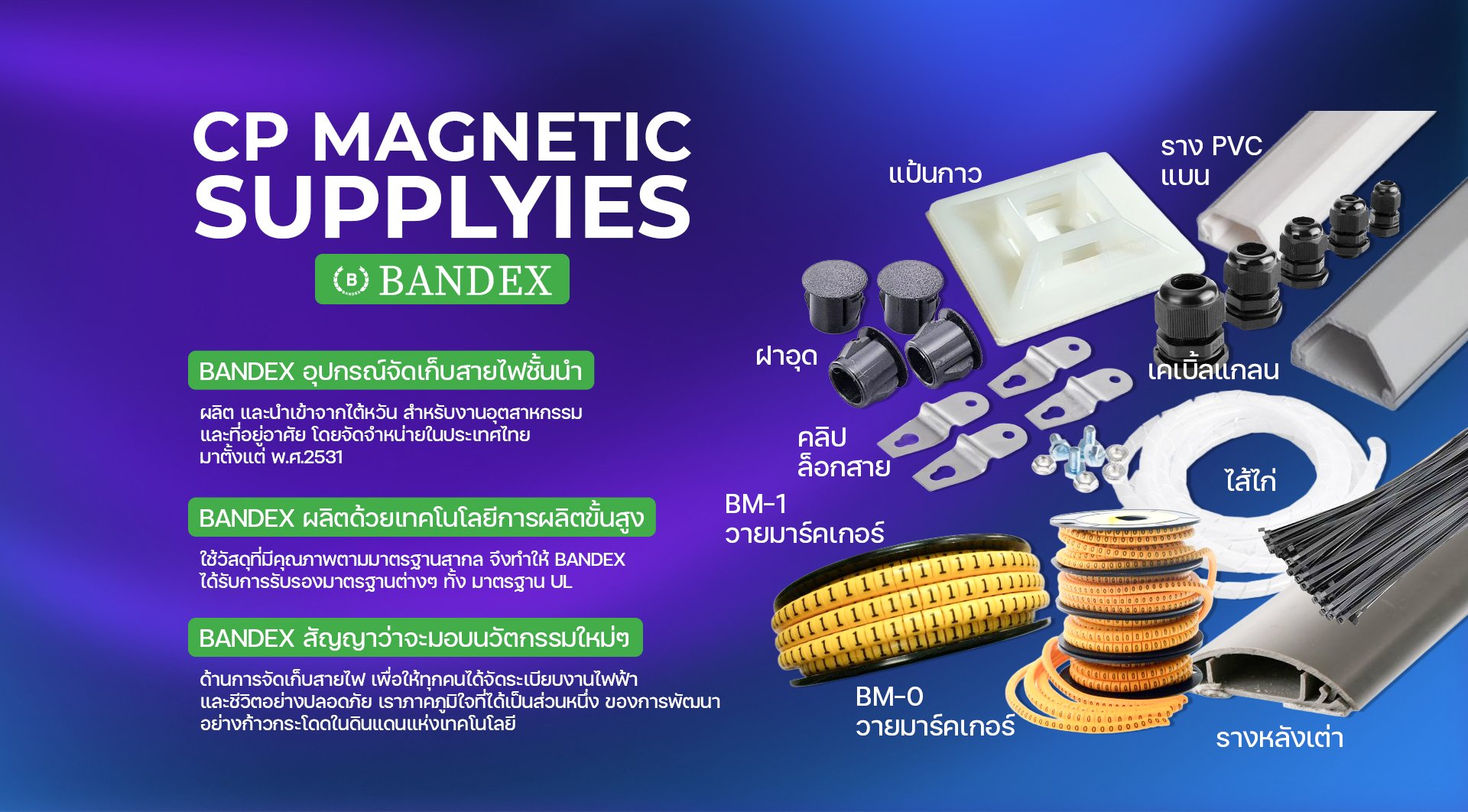 BANDEX อุปกรณ์จัดเก็บสายไฟ